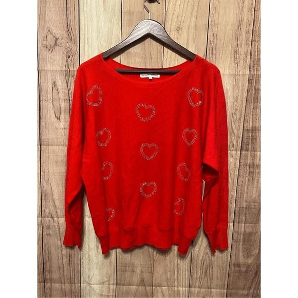 Sweaters - Madison + Hudson Large NWT red heart sweater pullover Valentines love